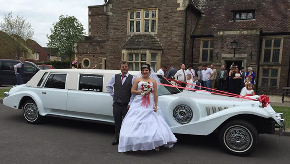 Excalibur wedding car with eight seats