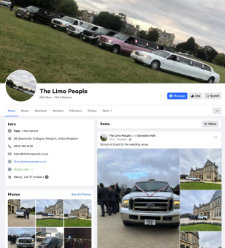 Screenshot of The Limo People Facebook page