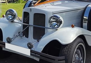 Detailed view of Beauford radiator grille and wheel arches