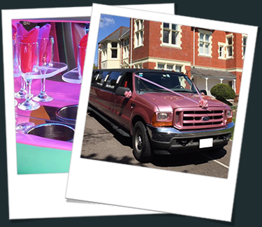 Girls enjoying a party onboard a limousine