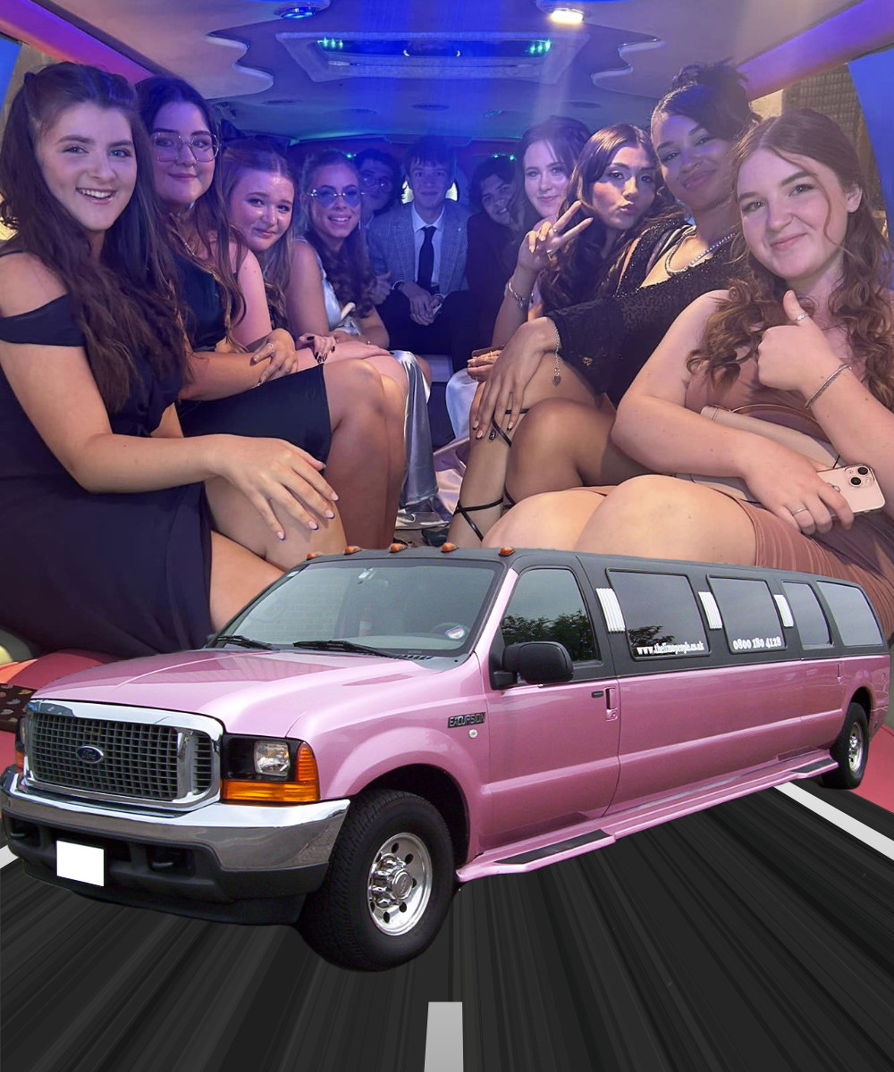 Pink limousine